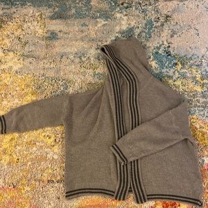 Hooded knit sweater